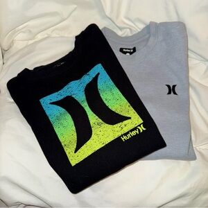 Hurley Graphic Thermal long sleeve boys XL 14/16  - Black and Gray Bundle of 2